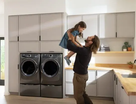 front load dad daughter